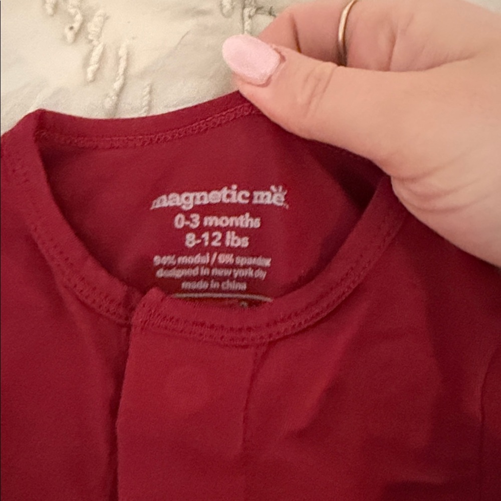 Magnetic Me Classic Red Kids Footie - Picture 2 of 2